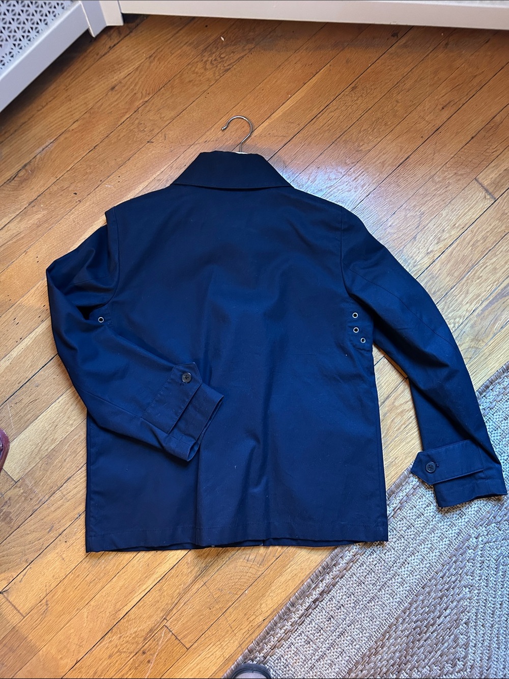 Fall Navy Short Trench coat - Picture 5 of 9